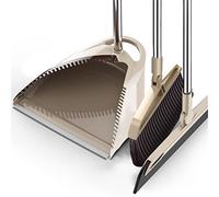 Broom Dust Pan Set Práctico Manejo largo de manejo de polvo DustPan Sin deslizamiento Baredas Broom Boop Soft Soft Town Limpiilamiento Herramientas for el hogar(3pcs)