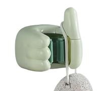 Broom Holder Wall Mount - Thumb Up Gesture Mop and Broom Storage Rack, no Slip Space Saving Wall Organizer, no Drilling Cleaning Tool Holder, Home Kitchen Bathroom Garage Storage Hook System