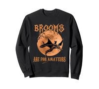 Brooms Are For Amateurs Dragon Riding Witches Halloween Sudadera