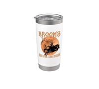 Brooms Are For Amateurs Horse Riding Funny Halloween Costume Vaso térmico de acero inoxidable de doble pared