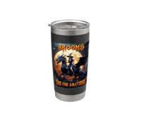 Brooms Are For Amateurs Witches Riding Dragon Halloween Vaso térmico de acero inoxidable de doble pared
