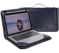 Broonel - Serie Contour - Funda Protectora De Cuero Azul De Alta Resistencia - Compatible con La Fusion5 14.1" Full HD Windows 11 Professional Ordenador Portátil