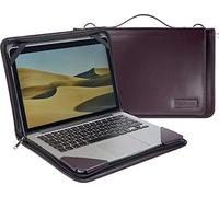 Broonel - Serie Contour - Funda Protectora De Cuero Morada De Alta Resistencia - Compatible con La Lenovo Yoga Slim 9 14" Ordenador Portátil