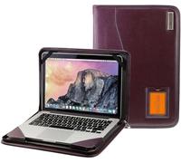 Broonel - Serie Contour - Funda Protectora De Cuero Morada De Alta Resistencia - Compatible con La Lenovo Chromebook Plus 14"