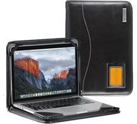 Broonel - Serie Contour - Funda Protectora De Cuero Negra De Alta Resistencia - Compatible con La Lenovo IdeaPad Flex 3i Chromebook 2-in-1 12.2" Ordenador Portátil