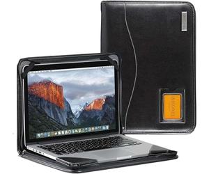 Broonel - Serie Contour - Funda Protectora De Cuero Negra De Alta Resistencia - Compatible con La MSI VenturePro 15 AI A1VEG 15.6" Ordenador Portátil
