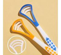 broshin Pack de 2, 4 y 6 Limpiadores Linguales Raspadores de Lengua Cepillos de Lengua para Limpieza Bucal Eliminan el Mal Aliento Fáciles de usar (Pack de 2)