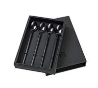 Broste Copenhagen 4 Cucharas alargadas Tvis negro