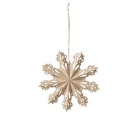 Broste Copenhagen Adorno de navidad Snowflake natural Ø15 cm