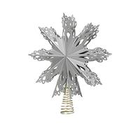 Broste Copenhagen Christmas Star 70080348 - Punta para árbol de Navidad (Papel Plateado, 30 cm)