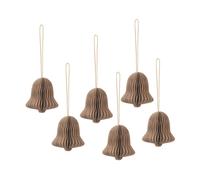 Broste Copenhagen Colgante navideño de campana Chime Natural brown