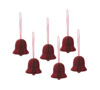 Broste Copenhagen Colgante navideño de campana Chime Pompeian red