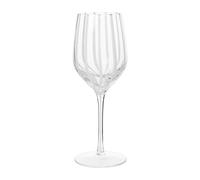 Broste Copenhagen Copa de vino blanco Stripe 35 cl Clear-white stripes