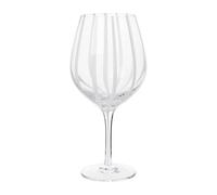 Broste Copenhagen Copa de vino tinto Stripe 65 cl Clear-white stripes