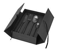 Broste Copenhagen Cubertería Hune 4 piezas Titanium matte black