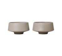 Broste Copenhagen Cuencos Miko Ø14 cm 2-pack Warm grey