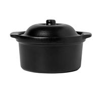 Broste Copenhagen Fuente de horno con tapa Vig negro grande