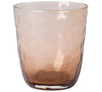 broste Copenhagen Hammered 14496205 - Juego de vasos (4 unidades, cristal soplado a mano, 0,335 L, 9,2 x 9,2 x 9,5 cm), color marrón