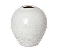 Broste Copenhagen Ingrid M 14463234 - Jarrón de cerámica (24 x 24 x 25,5 cm), Color Gris Claro y Blanco