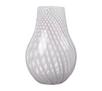 Broste Copenhagen Jarrón Ada Cross Stripe 22.5 cm Lavender grey