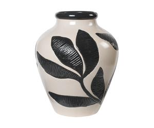 Broste Copenhagen Jarrón Herbert 40 cm Black-rainy day green