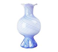 Broste Copenhagen Jarrón Mella 30 cm Intense blue-off white
