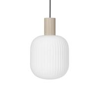 Broste Copenhagen Lámpara colgante Lolly arena-blanco-Ø27 cm