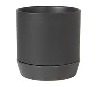 Broste Copenhagen Maceta con plato Denise Ø21 cm Charcoal grey