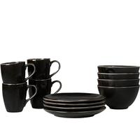 Broste Copenhagen Nordic Coal 14463403 - Juego de Desayuno para Cuatro Personas (gres) con glasurina reactiva de Color carbón