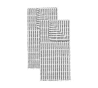 Broste Copenhagen Paño de cocina Folke 50x70 cm set de 2 Black-natural