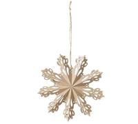 Broste copenhagen Papel Decorativo 'Snowflake' S, 15 cm, Color marrón