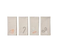 Broste Copenhagen Servilleta de tela Fryd 45x45 cm 4 piezas Light warm grey-beige