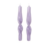 Broste Copenhagen Set de 2 velas en espiral Twist twisted candles 23 cm Orchid light purple