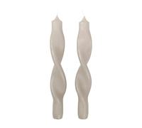 Broste Copenhagen Set de 2 velas en espiral Twist twisted candles 23 cm Rainy day