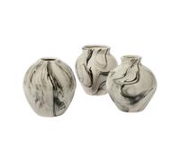 Broste Copenhagen Set de 3 jarrones de cerámica Ingrid 14.5 cm Beige-black