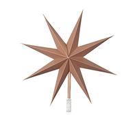 Broste Copenhagen Top Star 70080392 - Punta para árbol de Navidad (Papel, 30 cm), Color marrón