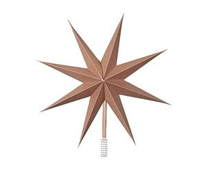 Broste Copenhagen Top Star 70080392 - Punta para árbol de Navidad (Papel, 30 cm), Color marrón