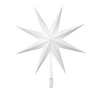 Broste Copenhagen Top Star 70080394 - Punta para árbol de Navidad (Papel Blanco, 30 cm)