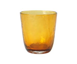 Broste Copenhagen Vaso para beber Hammered 33.5 cl ámbar