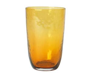 Broste Copenhagen Vaso para beber Hammered 50 cl ámbar