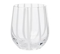 Broste Copenhagen Vaso Stripe 35 cl Clear-white stripes