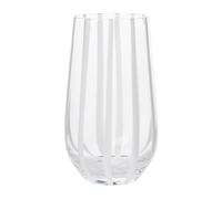 Broste Copenhagen Vaso Stripe 55 cl Clear-white stripes