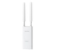BrosTrend AC1200 Punto de Acceso WiFi Exterior Largo Alcance Potente, Doble Banda Antena WiFi Exterior con Puerto Gigabit PoE 802.3af, IP65 Outdoor, con Inyector PoE Pasivo, para Jardín, Patio, Garaje