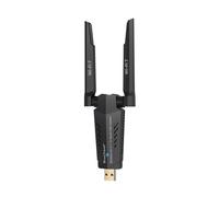BrosTrend Wi-Fi 7 Adaptador WiFi USB para PC, BE6500Mbps Tri-Banda 6GHz + 5GHz + 2.4GHz Antena WiFi PC Largo Alcance, Receptor Wi-Fi USB 3.0, Compatible con Windows 11/10, 4K-QAM, 160MHz, OFDMA, WPA3
