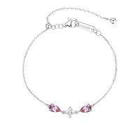 Brosway Affinity FTP05 - Pulsera para mujer de plata con cristales rosas en forma de corazón, circonita cúbica, 18 cm