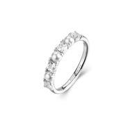 Brosway Anillo de mujer de plata y perlas infinitas blancas/perlas | Colección Fancy - FIW178, 14, Plata de ley, Zirconia cúbica