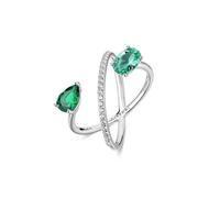 Brosway Anillo para mujer de plata y Life Green | Colección Fancy - FLG153, 14, Plata de ley, Zirconia cúbica