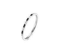 Brosway Anillo para mujer de plata y misterio negro, colección Fancy - FMB128, 14, Plata de ley, Zirconia cúbica