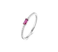 Brosway Anillo para mujer de plata y Passion Ruby | Colección Fancy - FPR143, 14, Plata de ley, Zirconia cúbica
