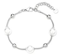 Brosway BPC56 - Pulsera de mujer de bronce chapado en plata, moderna, cadena de eslabones grandes, 20 cm, estilo BPC56